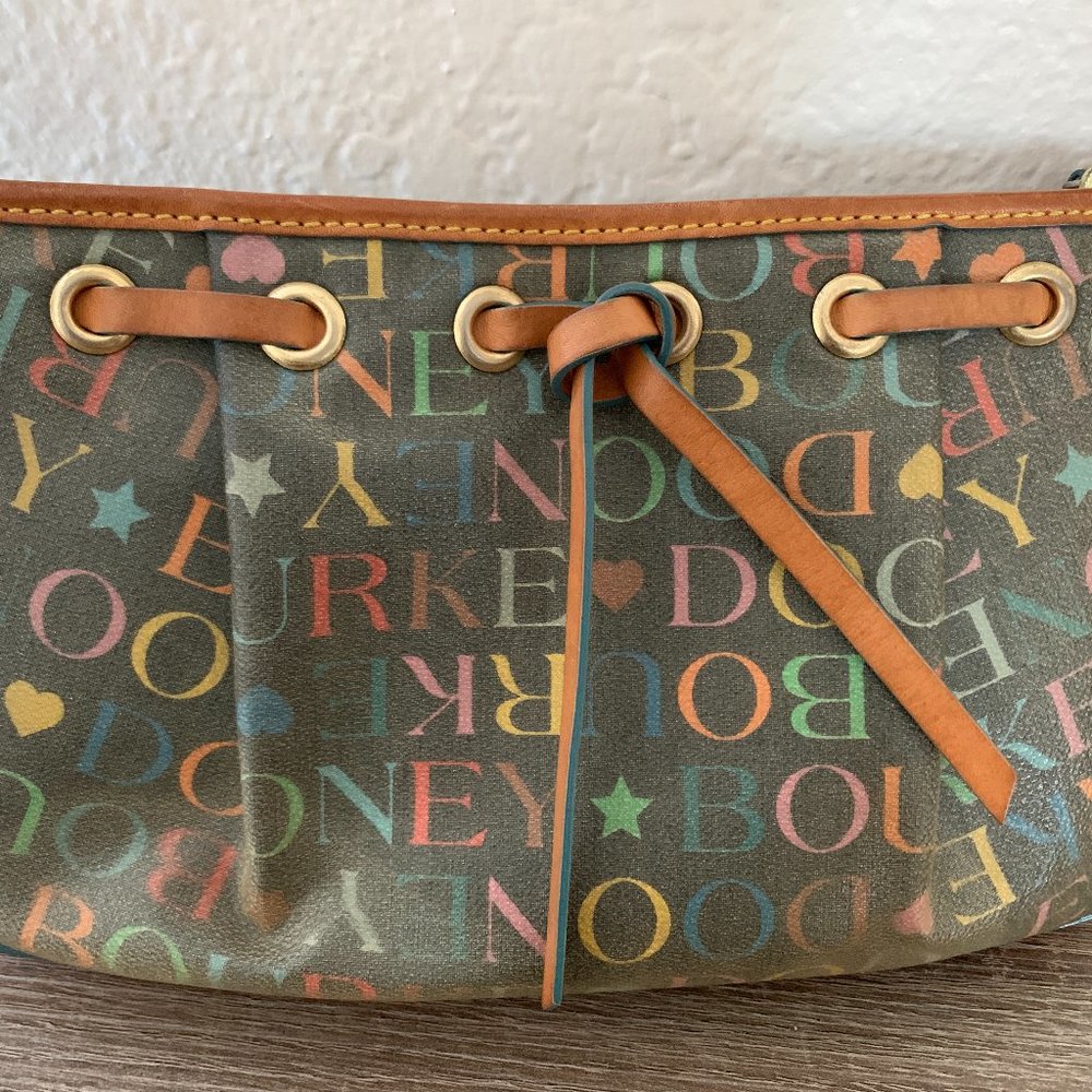 Black Signature Rainbow Zipper Shoulder Bag